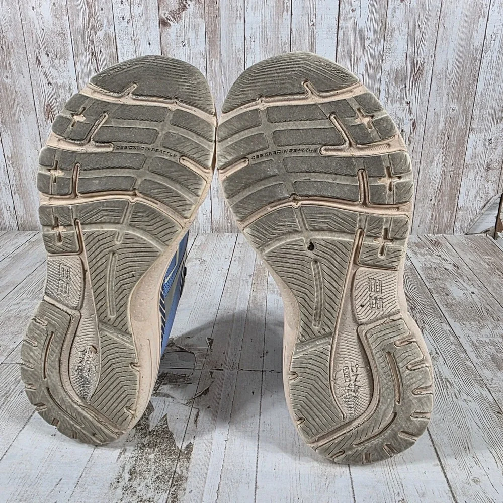 Brooks Adrenaline GTS 23 Womens Blue Tan Running Shoes 1203811B465 Size 7 B